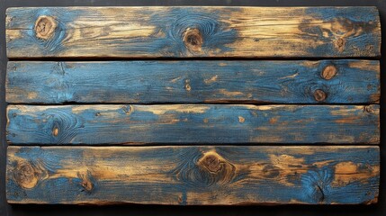 Rustic Weathered Blue and Brown Wooden Planks Texture Background