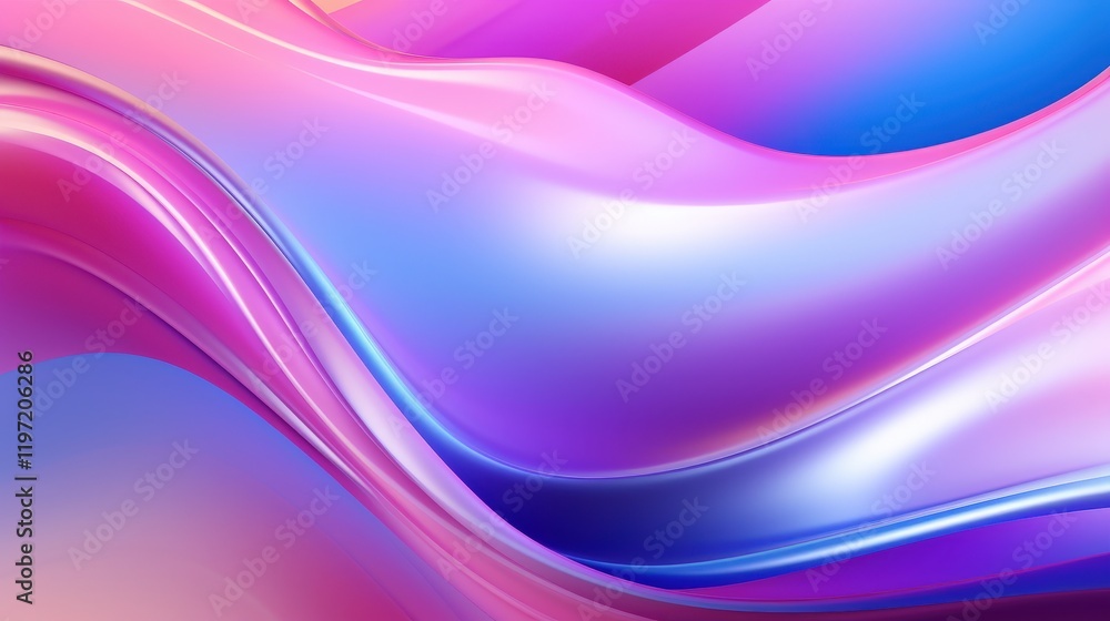 Poster Abstract Fluid Design with Iridescent Colors and Smooth Gradients Creating a Modern Aesthetic for Creative Projects and Visuals