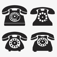 Vintage Telephone Vector Bundle.