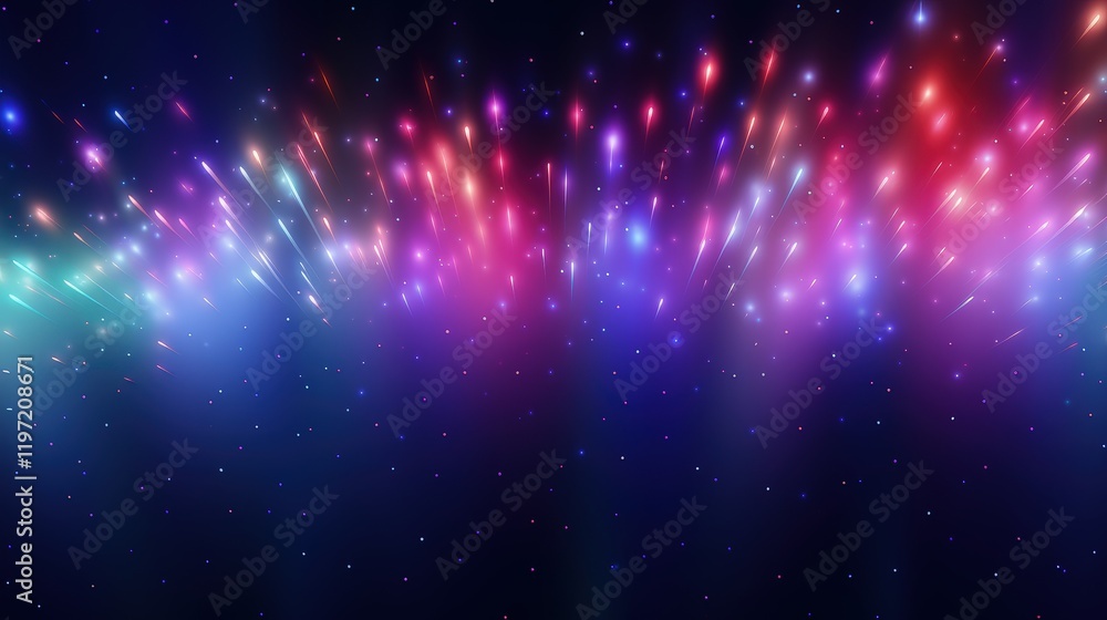 Poster an abstract modern background with vibrant colors and starry effects for creative projects and digit