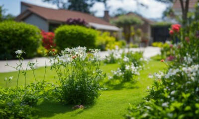 Fototapeta premium garden with flowers