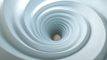 Pale layered spiral formation with deep center.