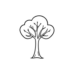 Black and White Clipart Tree Logo