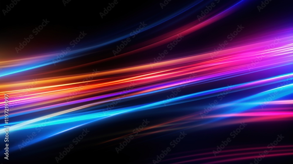 Poster vibrant abstract background with colorful light streaks in motion creating a dynamic visual experien