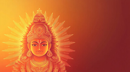 Obraz premium lord god Surya Indian hindu festival Makar Sankranti Chhath Puja pongal background diwali