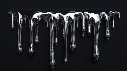 Typography formed by dripping