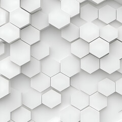 Fototapeta premium White Hexagon 3D Abstract Background