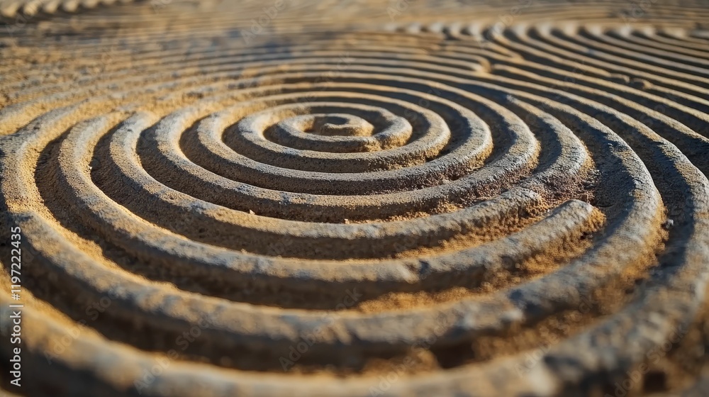 Aufkleber concentric lines in earth form a circular pattern.