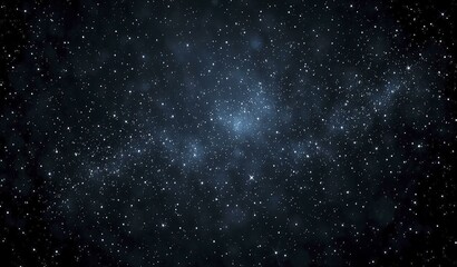 Black Background with Starry Night Sky and Twinkling White Dots
