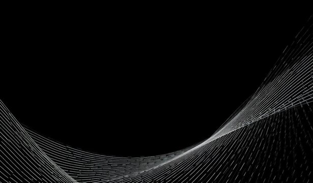 Black Background with Seamless Parallel Lines Creating Depth