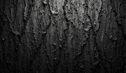 Obraz premium Black Background with Tree Bark Like Texture and Faint Gray Lines
