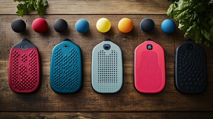 old wooden box with scissors_Pickleball_paddles_and_pickleballs._Picklebal