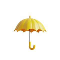 vibrant yellow umbrella on a pale yellow background