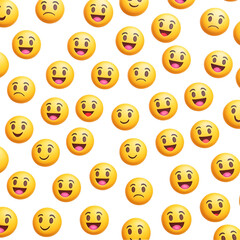 set of smileys imoji on isolated background