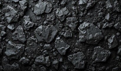 Fototapeta premium Black Anthracite Background with Natural Coal Patterns