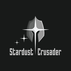 Obraz premium A bold logo showcasing a sleek metallic helmet design with a radiant starburst, symbolizing heroism and brilliance. The futuristic 