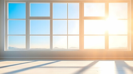 Sunrise Window View Illustration