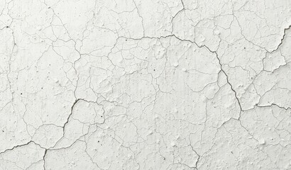 Close up of cracked ceramic surface with deep grooves and uneven texture on a white background