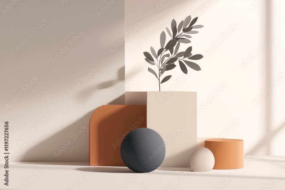 Poster this is a 3d rendered image of an interior space with a modern, minimalistic design that includes te