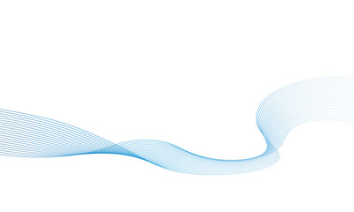 Abstract wave with bundle of lines