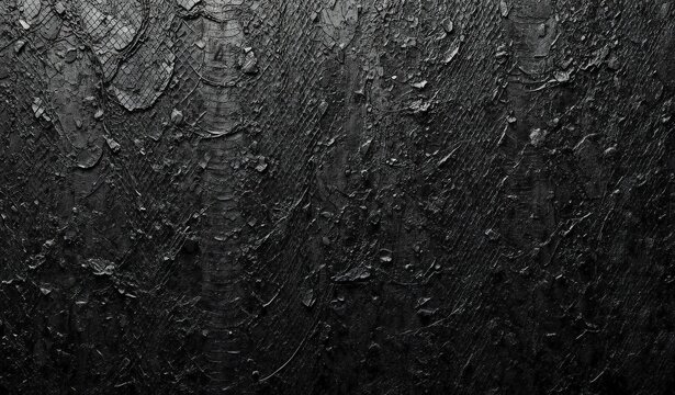 Close up of textured surface with raised python skin pattern in dark tones with rough, uneven texture