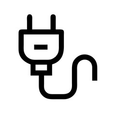 Obraz premium Electric plug icon with cord