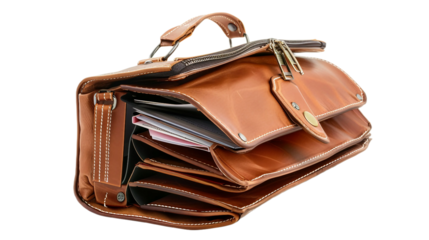 Modern Document Bag on transparent background PNG.