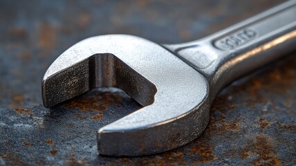 High-Quality Wrench on a Textured Metal Surface