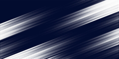 Dots halftone white \u0026 blue color pattern gradient grunge texture background. Dots pop art comics sport style vector illustration