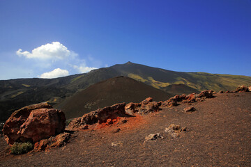 The beautiful landscape of the ETNA volcano