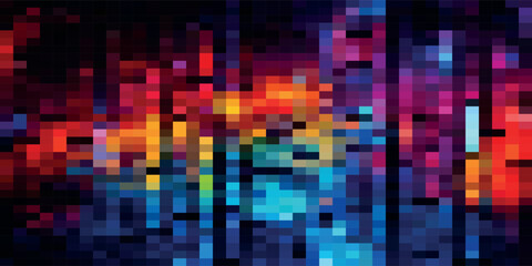 Sci-Fi Color Palette Glitch Illustration