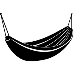 Hammock silhouette vector illustration