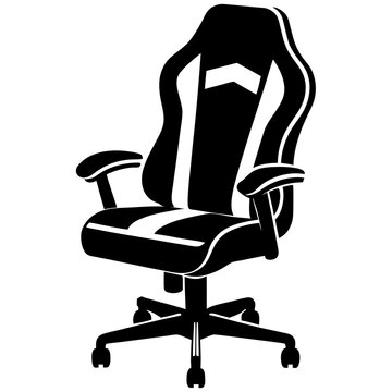 recommend clip art: Gaming chair silhouette vector illustration