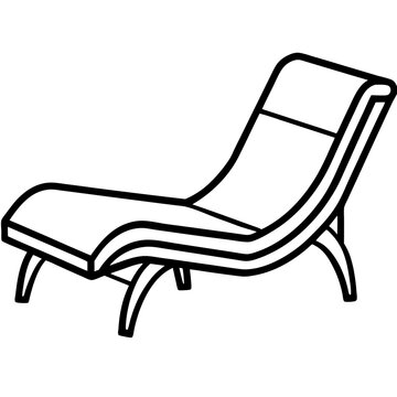 recommend clip art:  Lounge chair line art  vector illustration