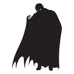 Vampire demon silhouette vector illustration
