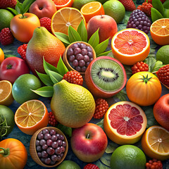 A vibrant mix of fresh fruits for a healthy and delicious snack.