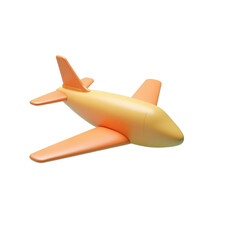 playful and yellow model airplane against a teal background