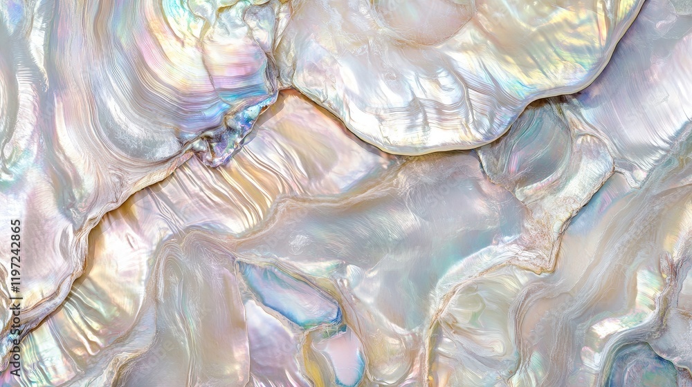 Poster high resolution abstract texture of nacre and mother of pearl with iridescent colors and intricate p