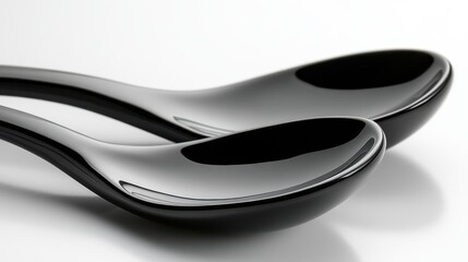 Two black spoons are shown side by side