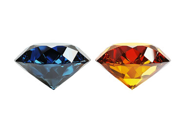 Gemstones or Jewels isolated on transparent Background