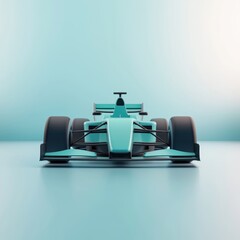 Sleek Racing Car Design on Minimalist Background with Soft Lighting