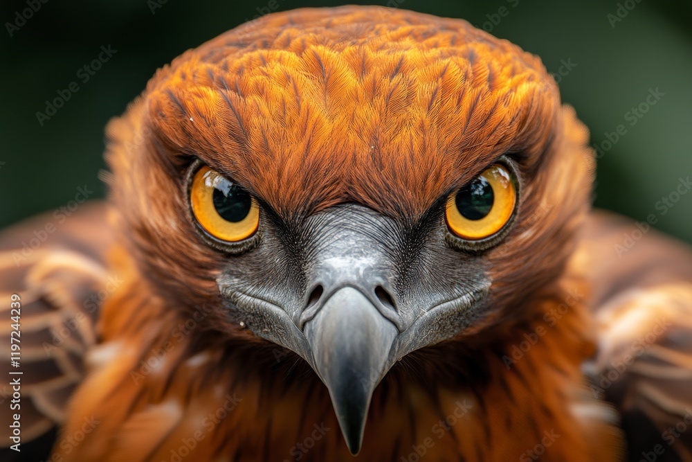 Aufkleber a close-up of a vulture intense eyes, with the surrounding textures of its face and feathers in shar