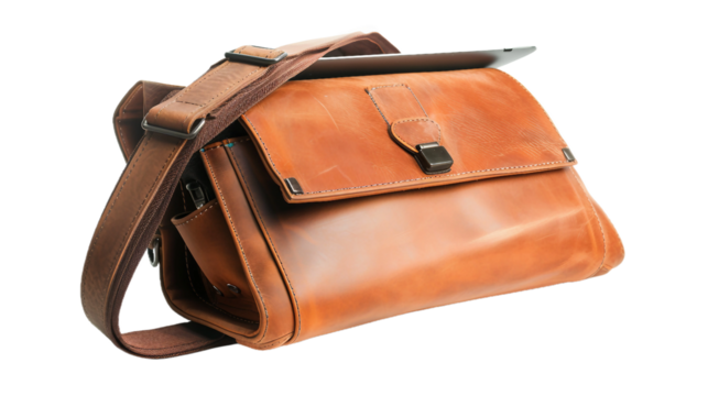 Stylish Tech Bag on transparent background PNG. - Powered by Adobe