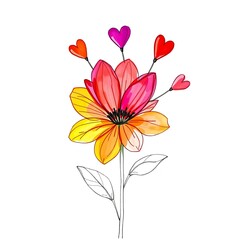 bouquet of flowers on white