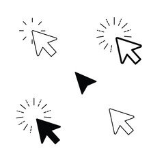  Click  vector icon, cursor symbol concept illustration