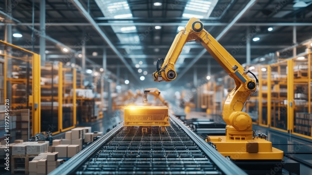 Aufkleber advanced robotic automation in a modern factory