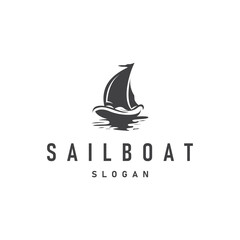 Sailboat Logo Design, Fishing Boat Illustration, Fishing Boat Company Brand Vector Icon, Boat Shop Design, Fish Shop, Transportation