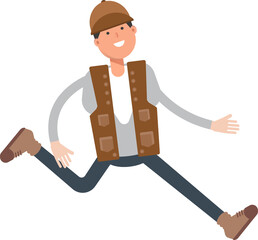 Male Explorer Character Walking
