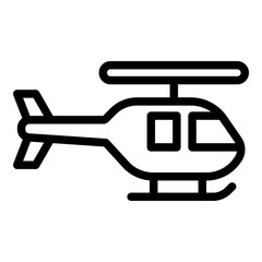 Obraz premium Helicopter icon. Vector line icon
