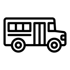 School bus icon. Vector line icon